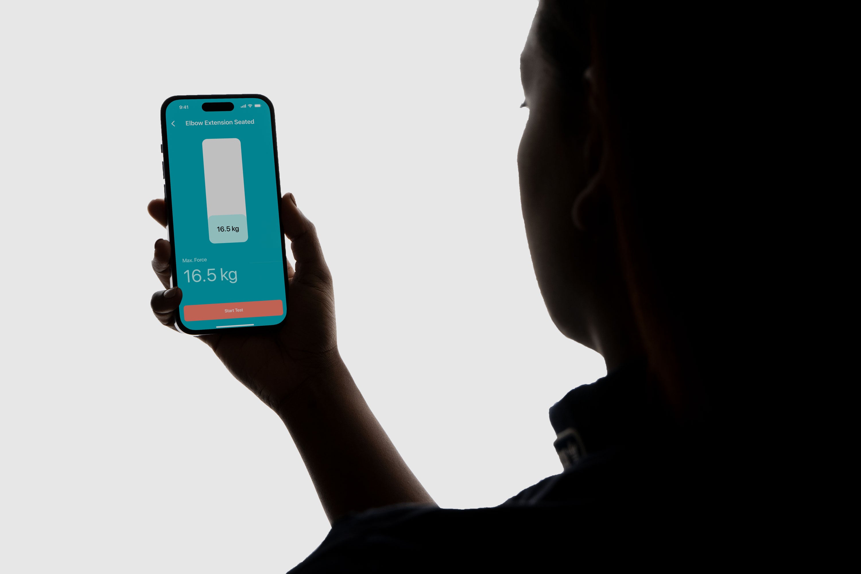 Patient viewing an ActivForce result in the app